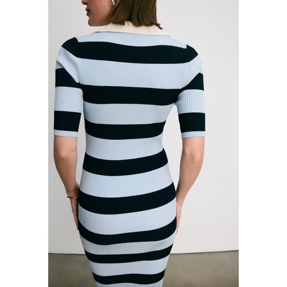 A.L.C. Striped Darcy Dress Sz L - Picture 2 of 8